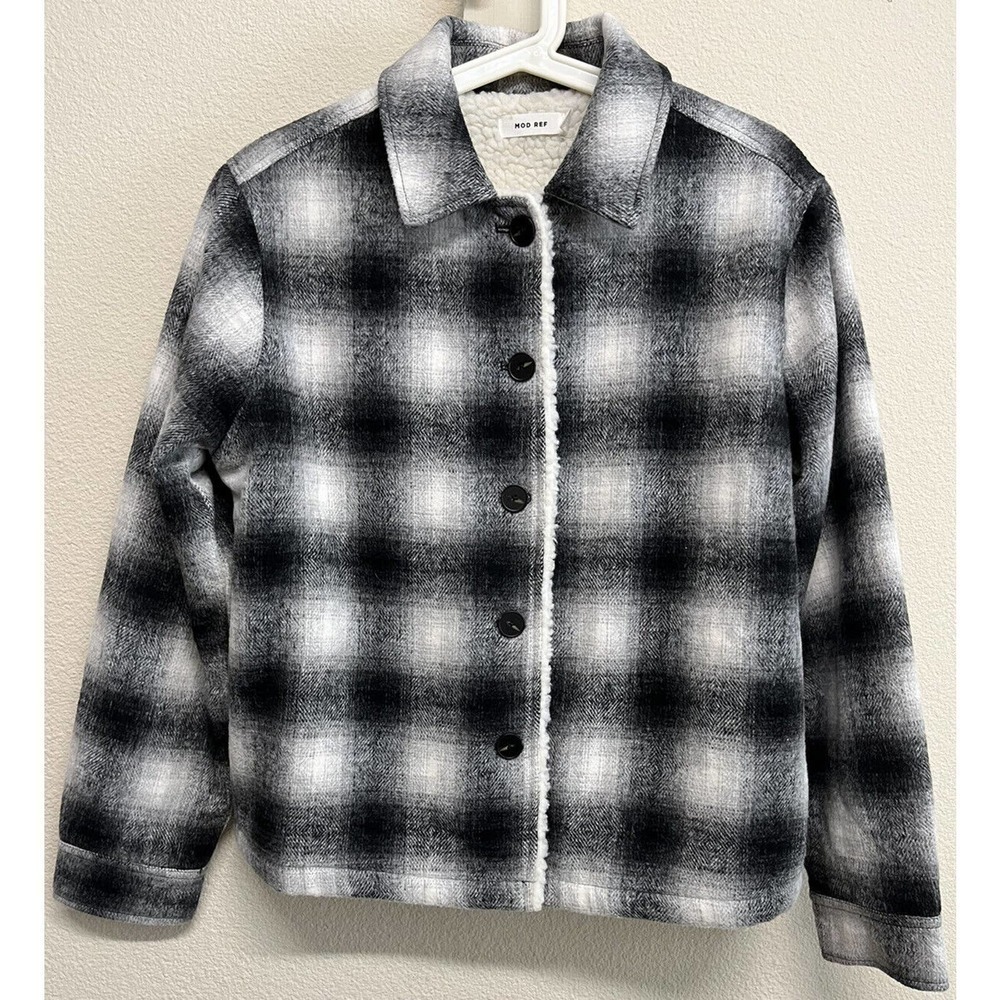 Mod Ref The Andy Jacket Sherpa Lined In Black Pla… - image 3